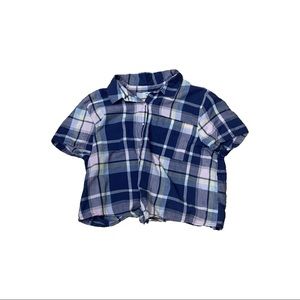 Cropped blue flannel (never worn)